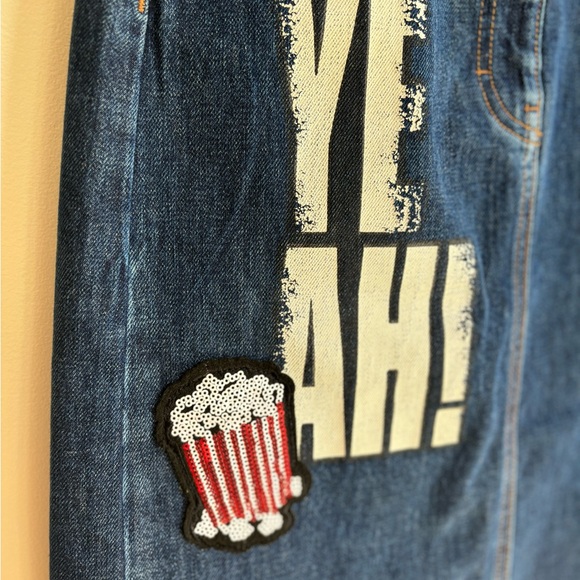 ZARA TRAFALUC Denim Midi Skirt with Sequins Size XS - Picture 3 of 9